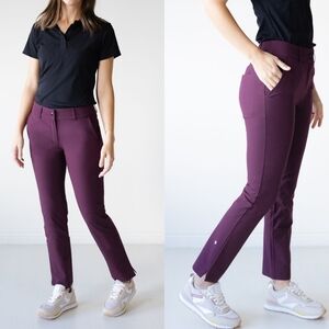Abendroth Peggy Cropped Trouser in Dark Port, Size 10